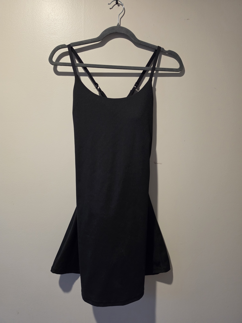Black Spaghetti Strap Athletic Dress